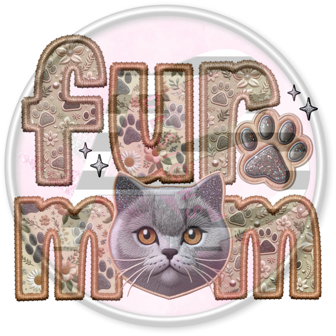 DTF Heat Transfer - Fur Mom Cat 03