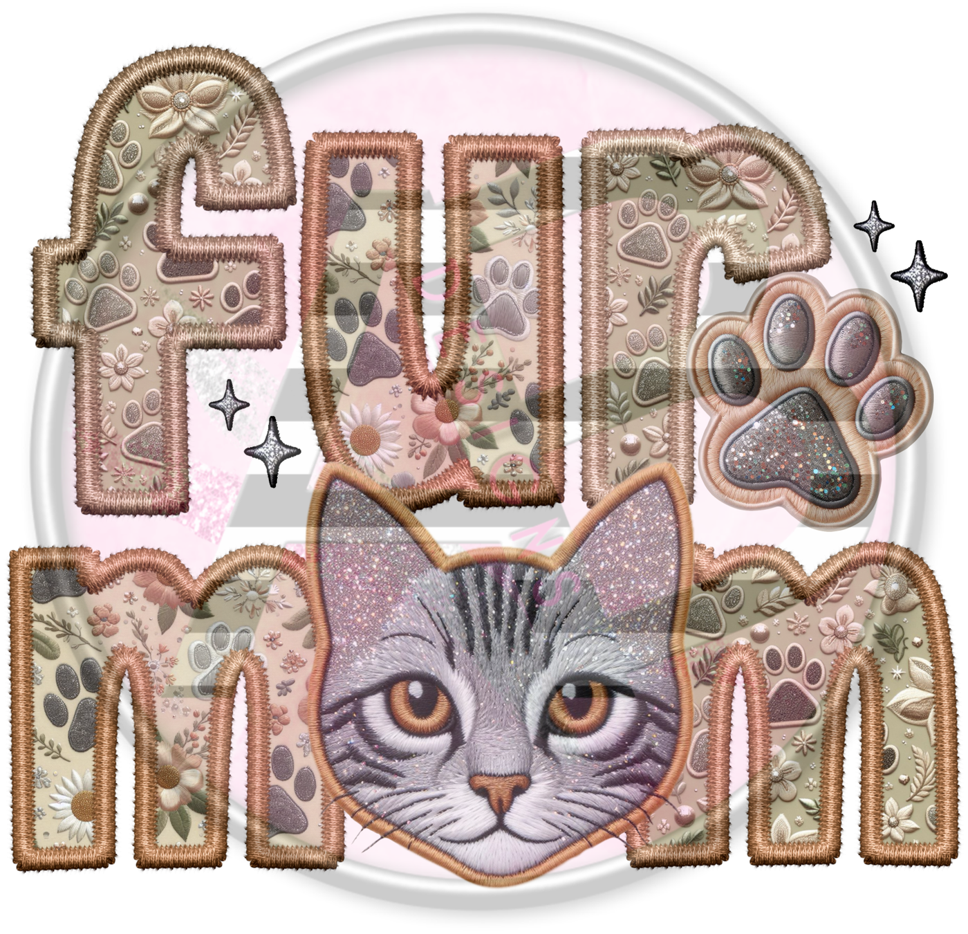 DTF Heat Transfer - Fur Mom Cat 04