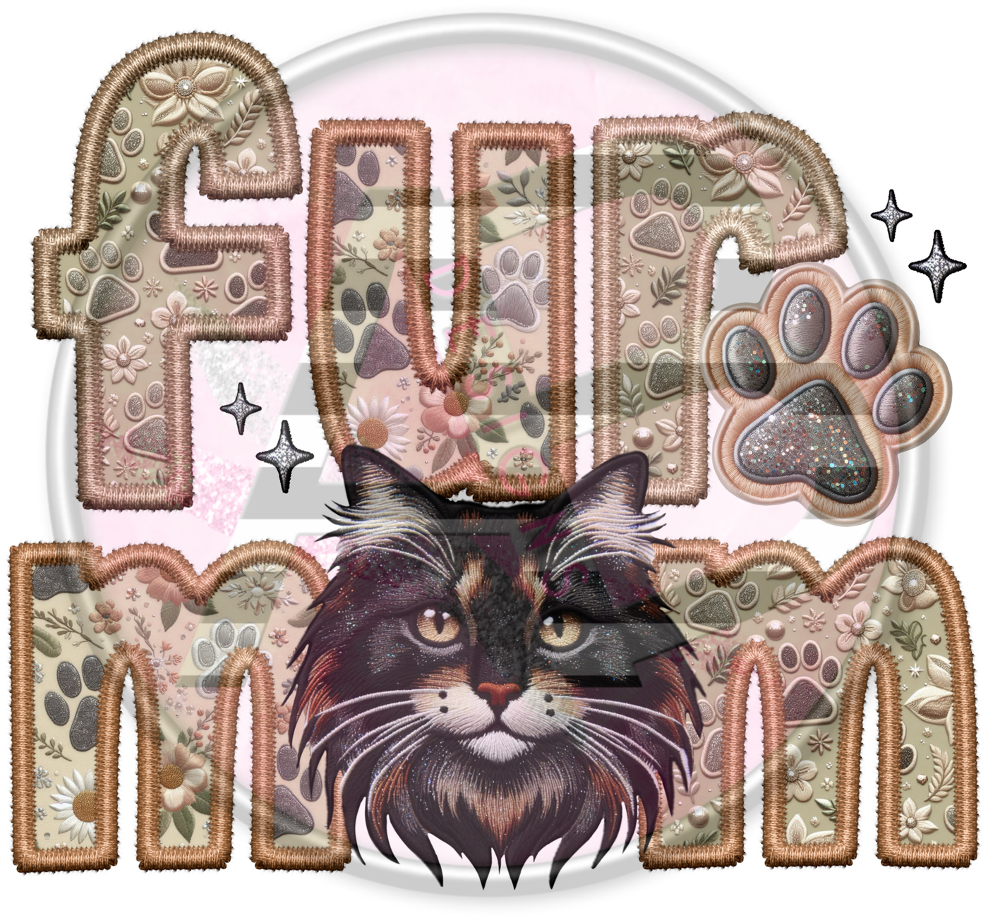 DTF Heat Transfer - Fur Mom Cat 06