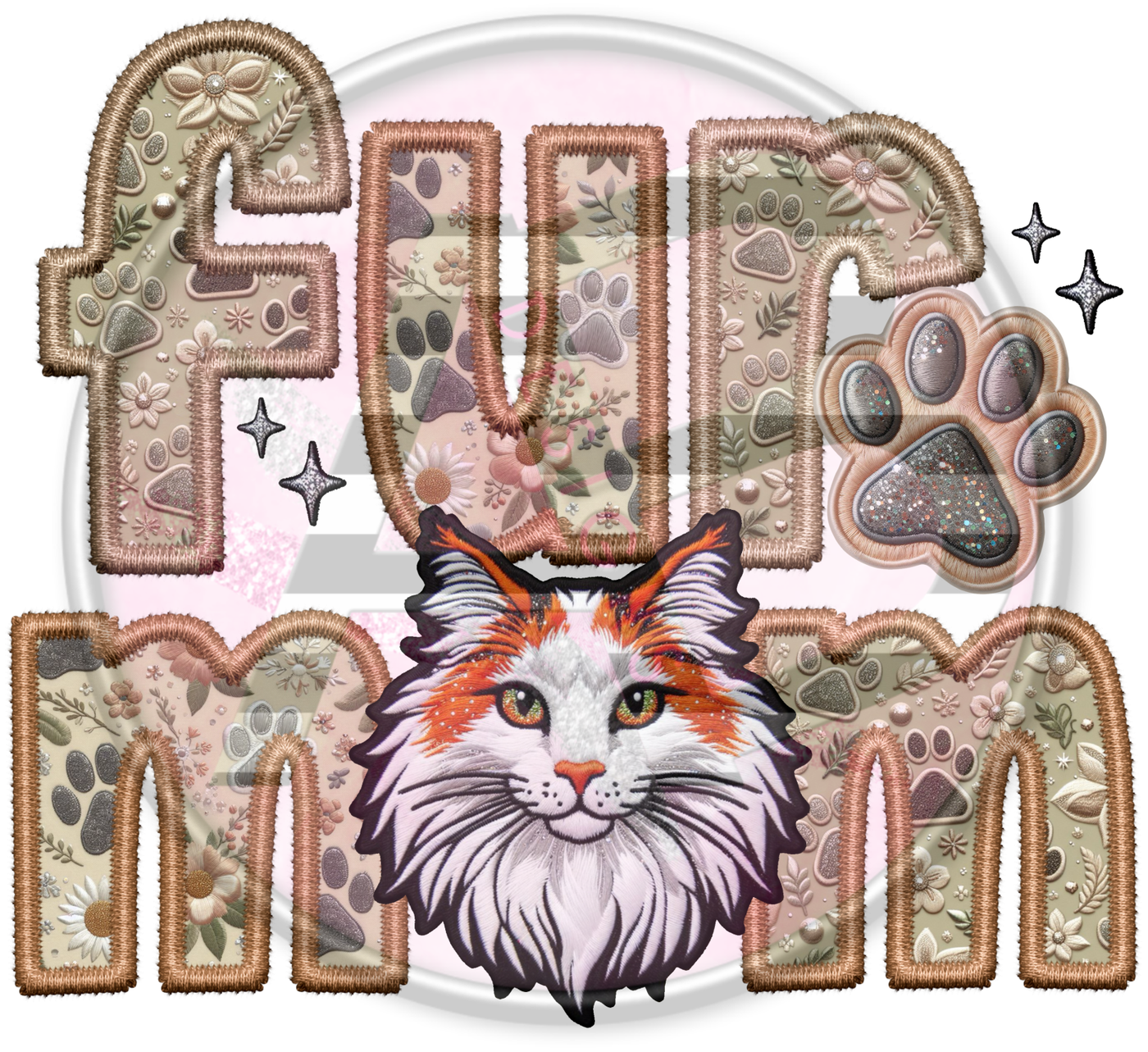 DTF Heat Transfer - Fur Mom Cat 07