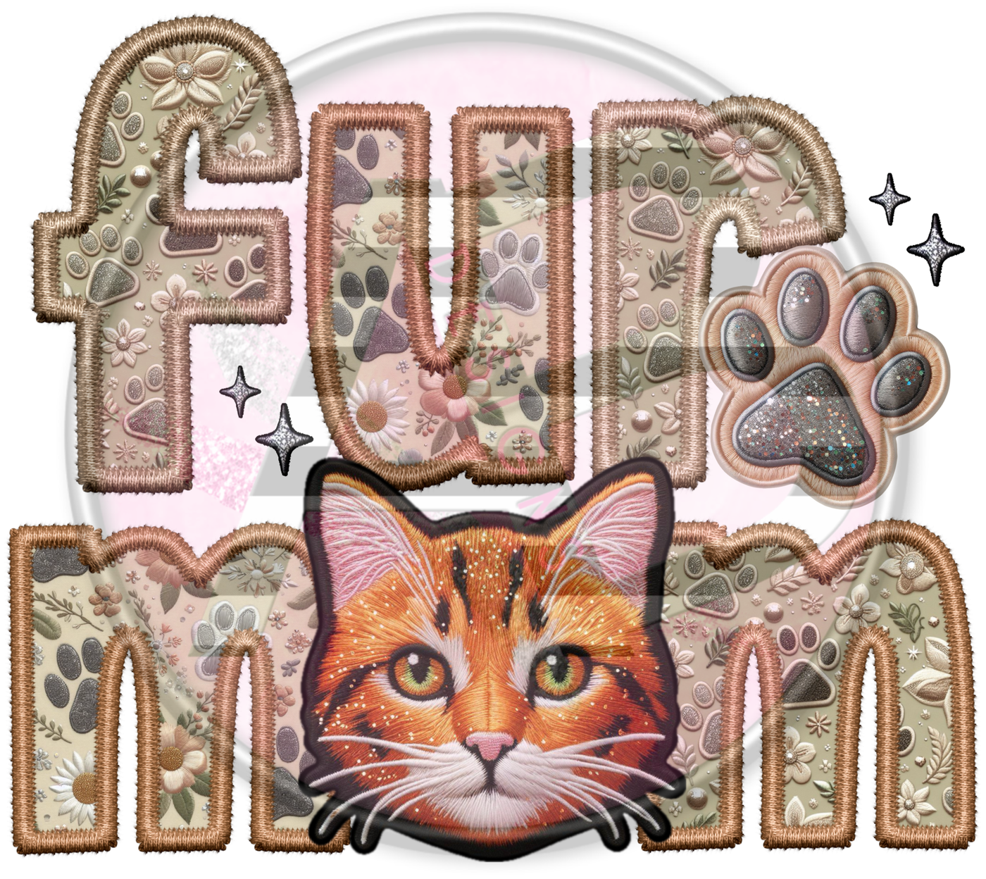 DTF Heat Transfer - Fur Mom Cat 08