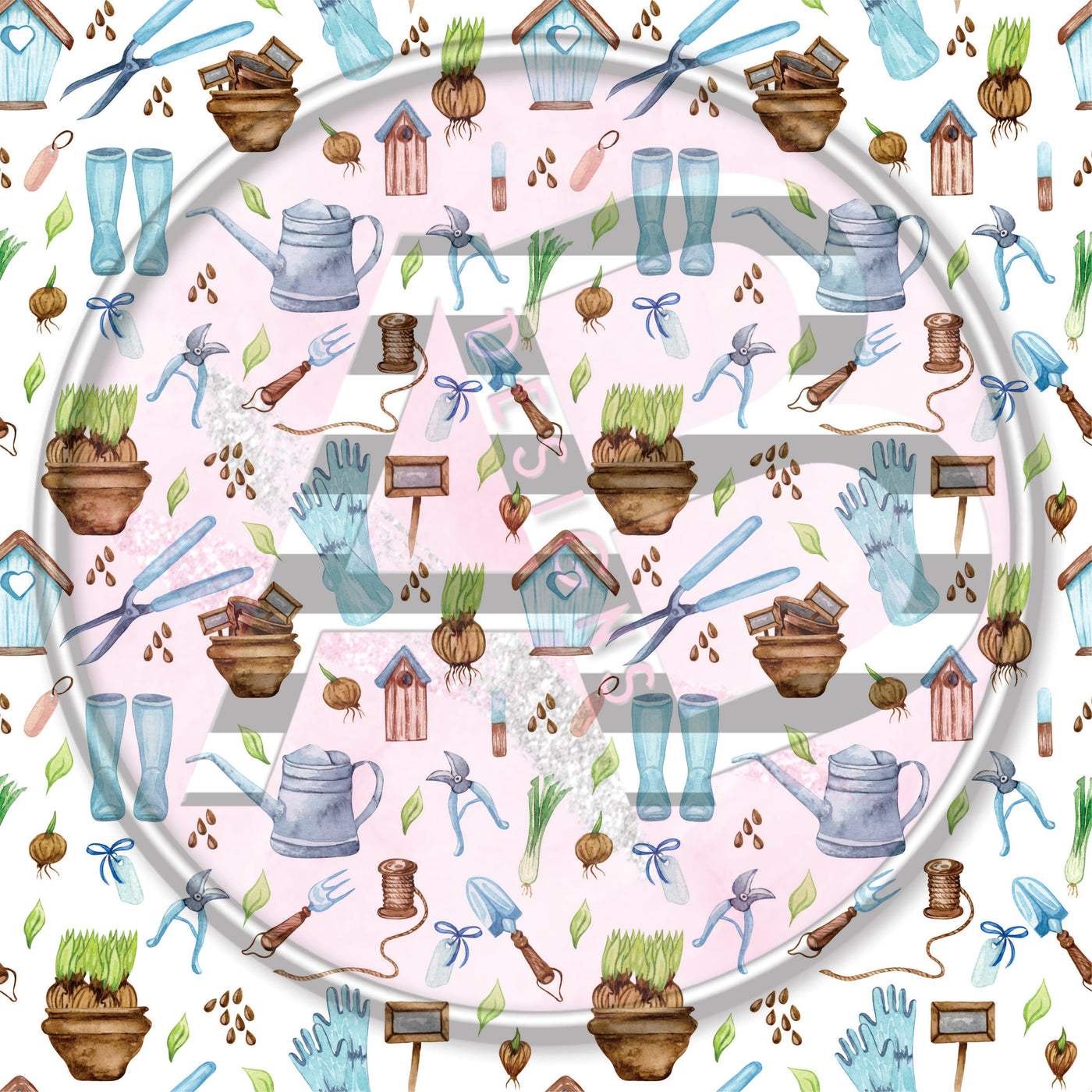 Adhesive Patterned Vinyl - Gardening 01 SMALLER