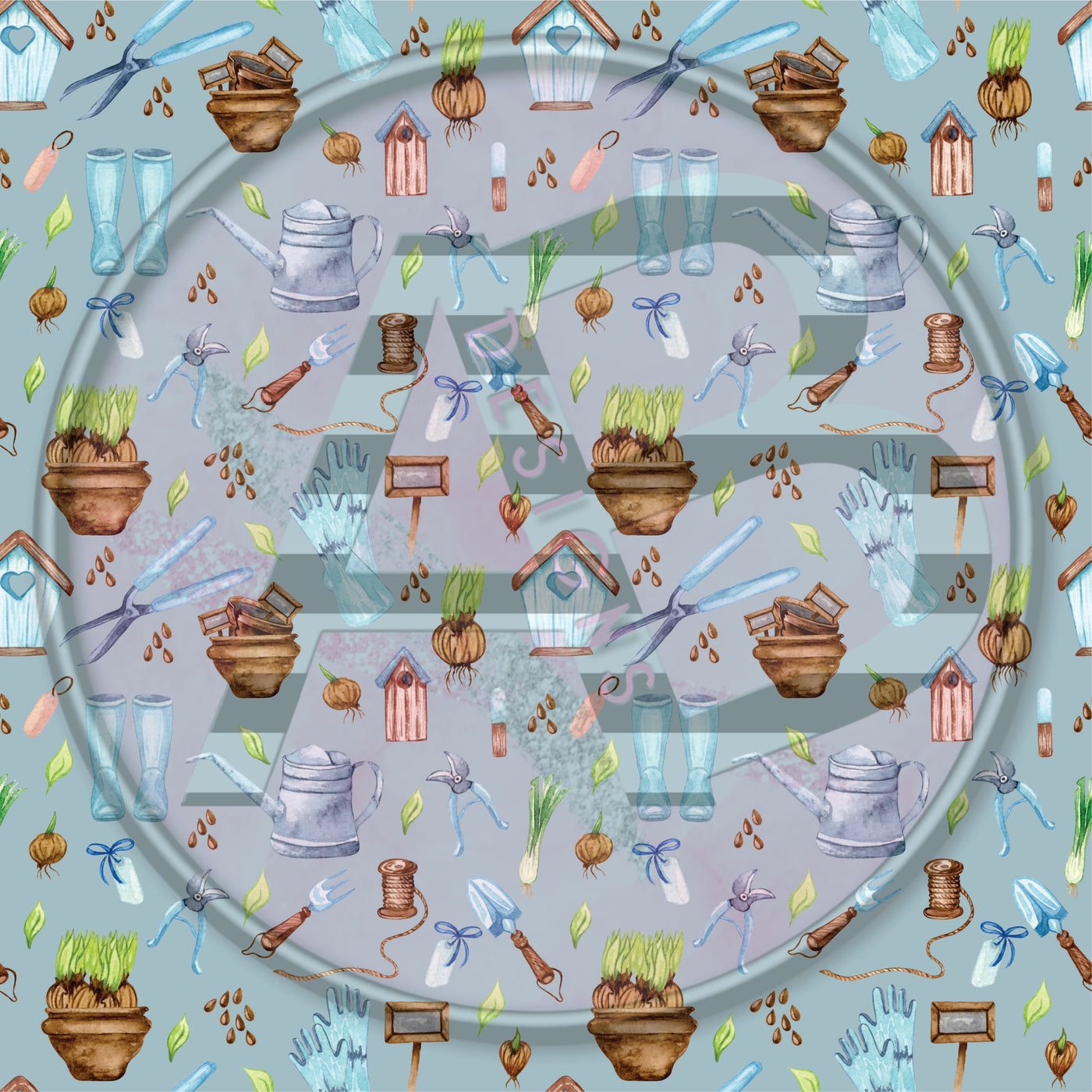 Adhesive Patterned Vinyl - Gardening 02 SMALLER