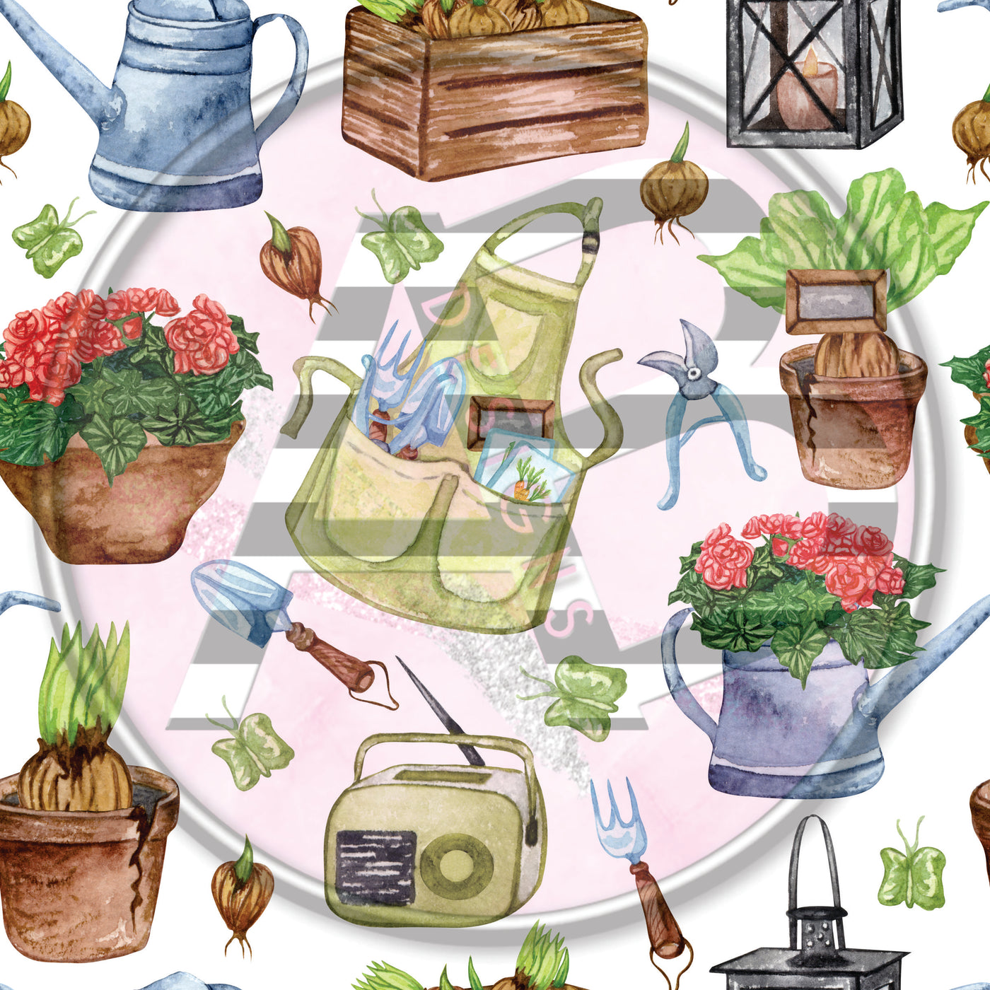 Adhesive Patterned Vinyl - Gardening 04