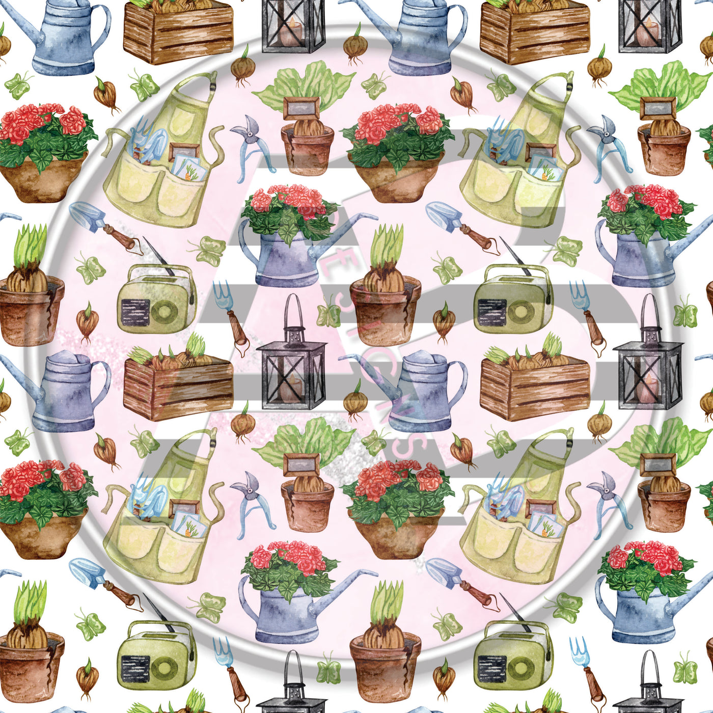 Adhesive Patterned Vinyl - Gardening 04 SMALLER