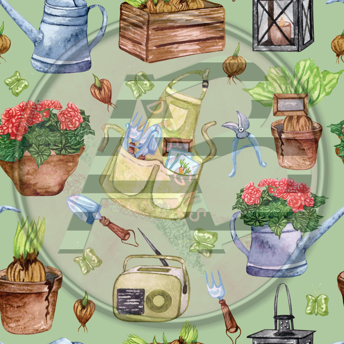 Adhesive Patterned Vinyl - Gardening 05