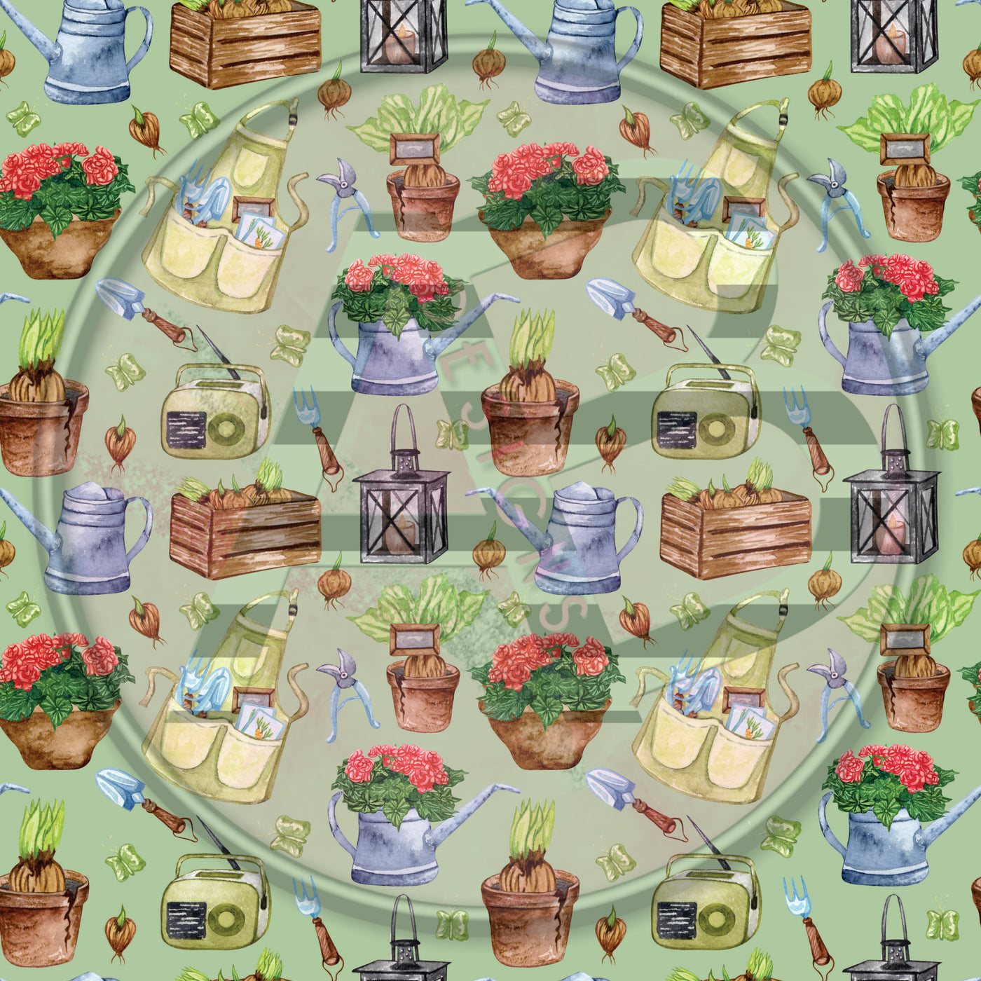 Adhesive Patterned Vinyl - Gardening 05 SMALLER