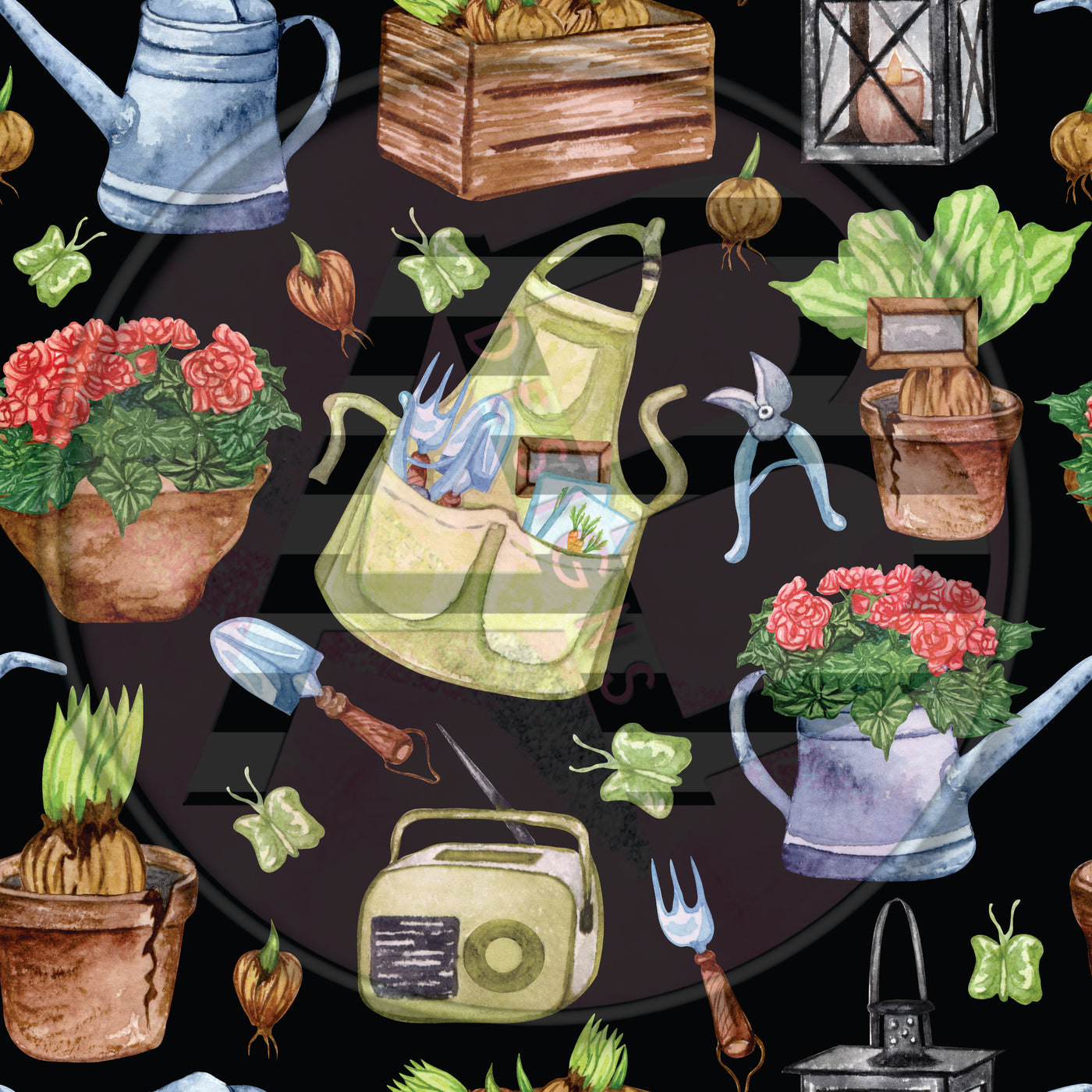 Adhesive Patterned Vinyl - Gardening 06