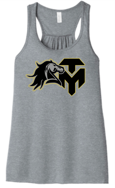 Trinity Mustangs - BC8800 BELLA+CANVAS ® Women’s Flowy Racerback Tank