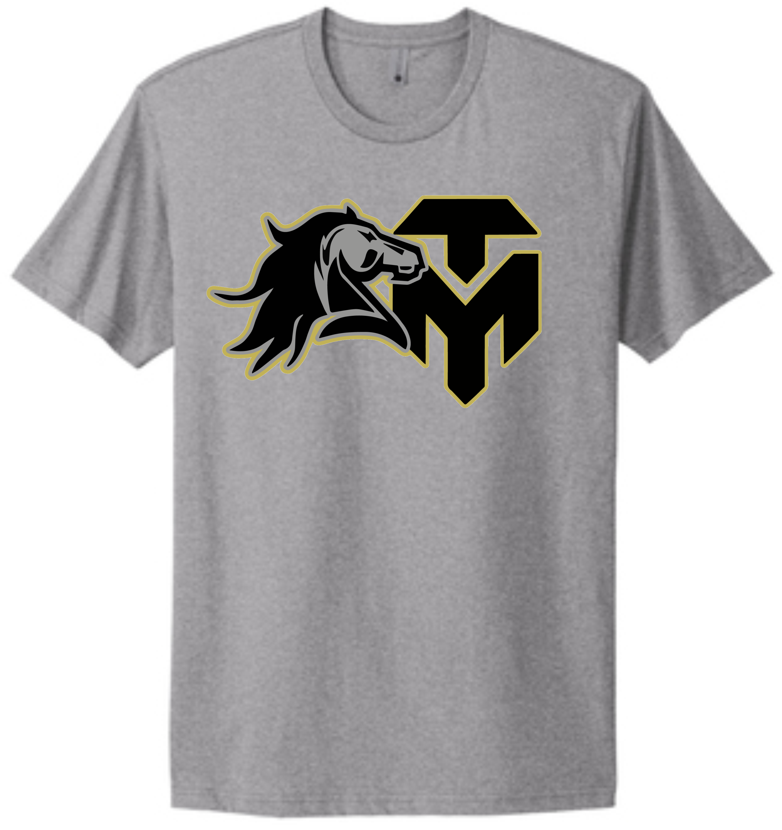 Trinity Mustangs - Short Sleeve Cotton T-Shirt NL3600 – AB Designs, Co.