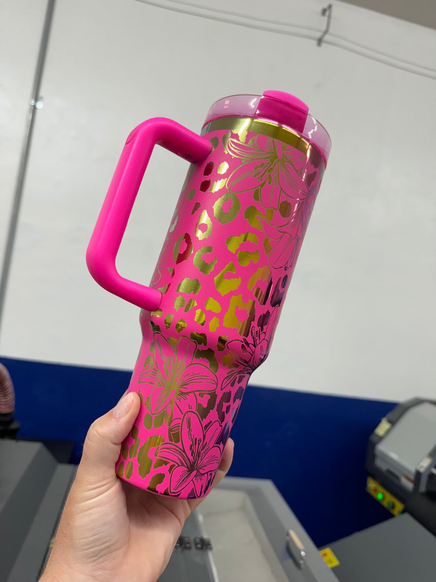 Cheetah Lilly 40oz - Custom Laser Engraved