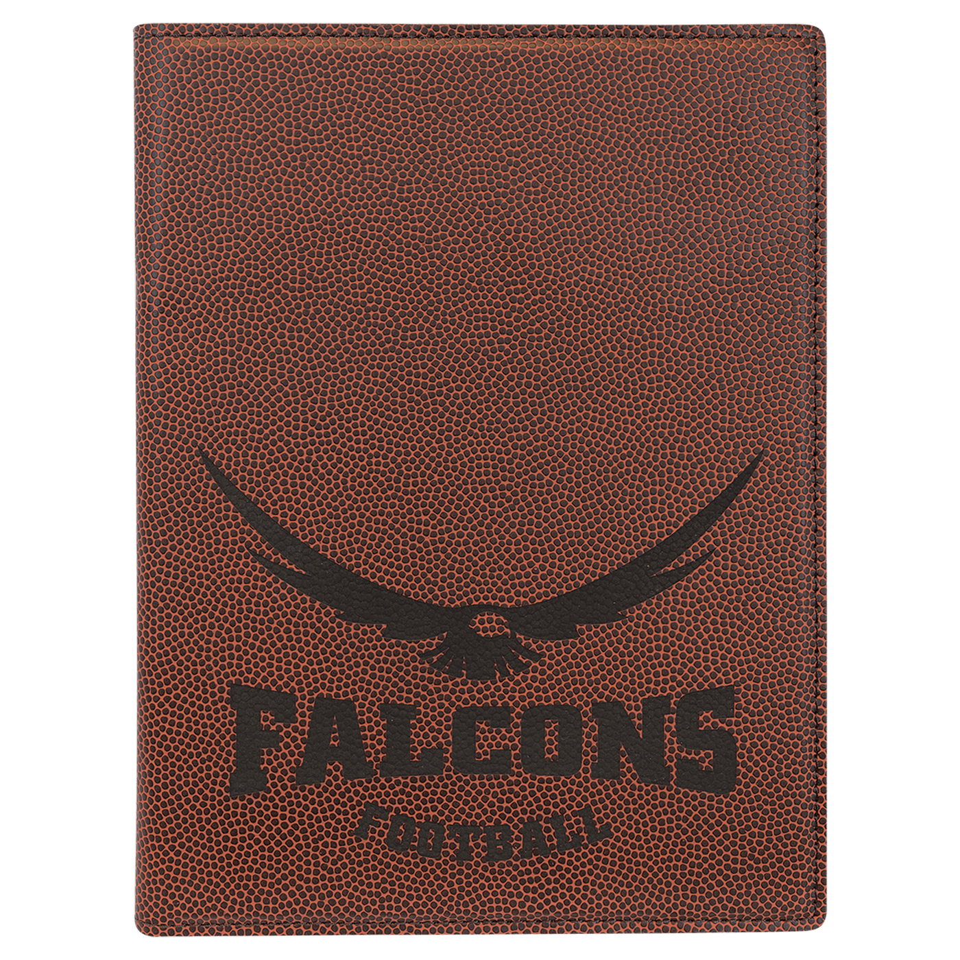 Football Textured Portfolio 7x9 - Custom Laser Engraving