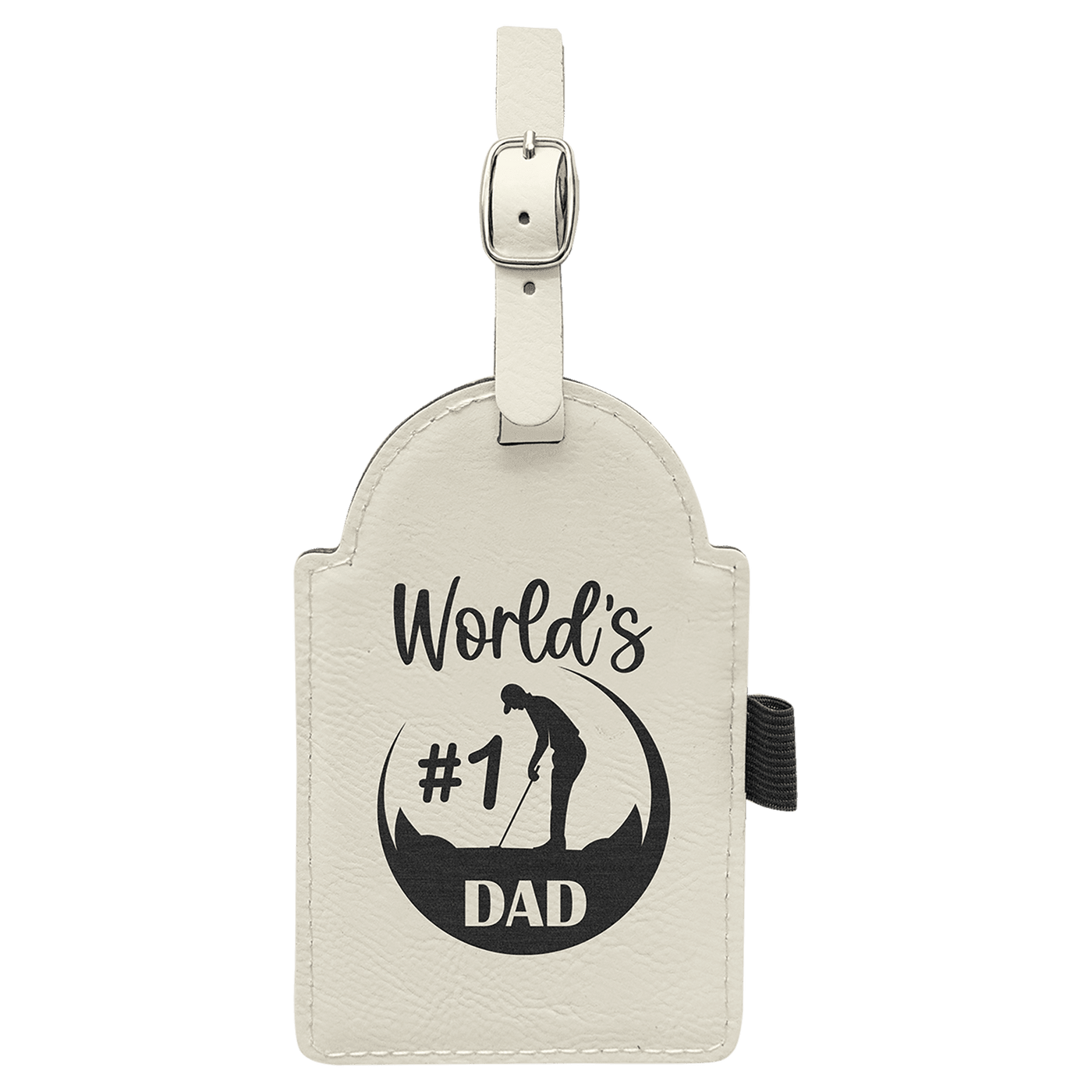 Golf Bag Tag with 3 Wooden Tees - Custom Laser Engraving