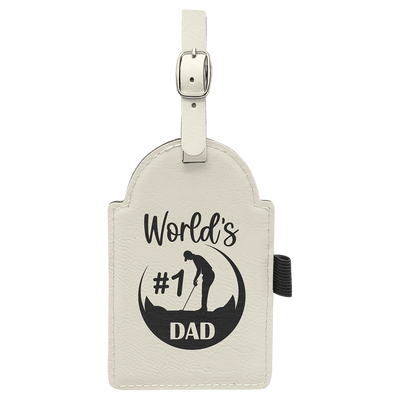 Golf Bag Tag with 3 Wooden Tees - Custom Laser Engraving