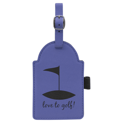 Golf Bag Tag with 3 Wooden Tees - Custom Laser Engraving