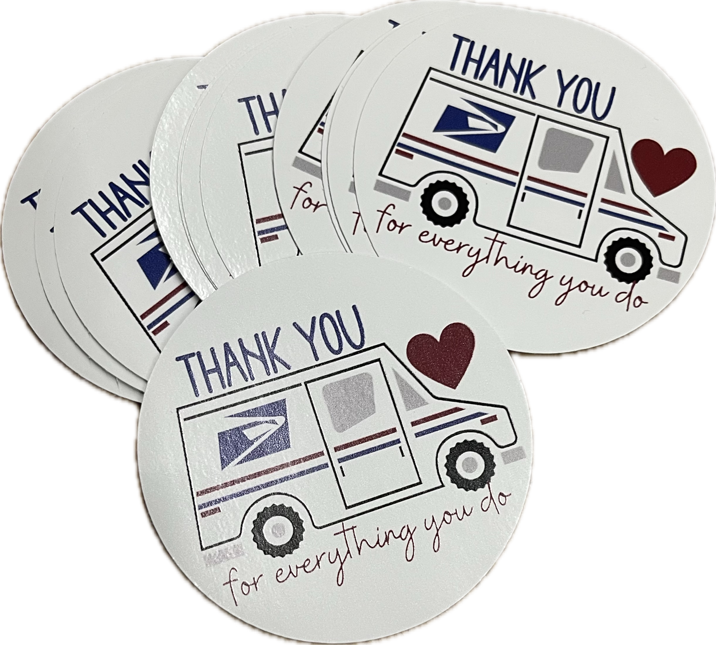 Custom Thank You Delivery Stickers (USPS) Pack of 12