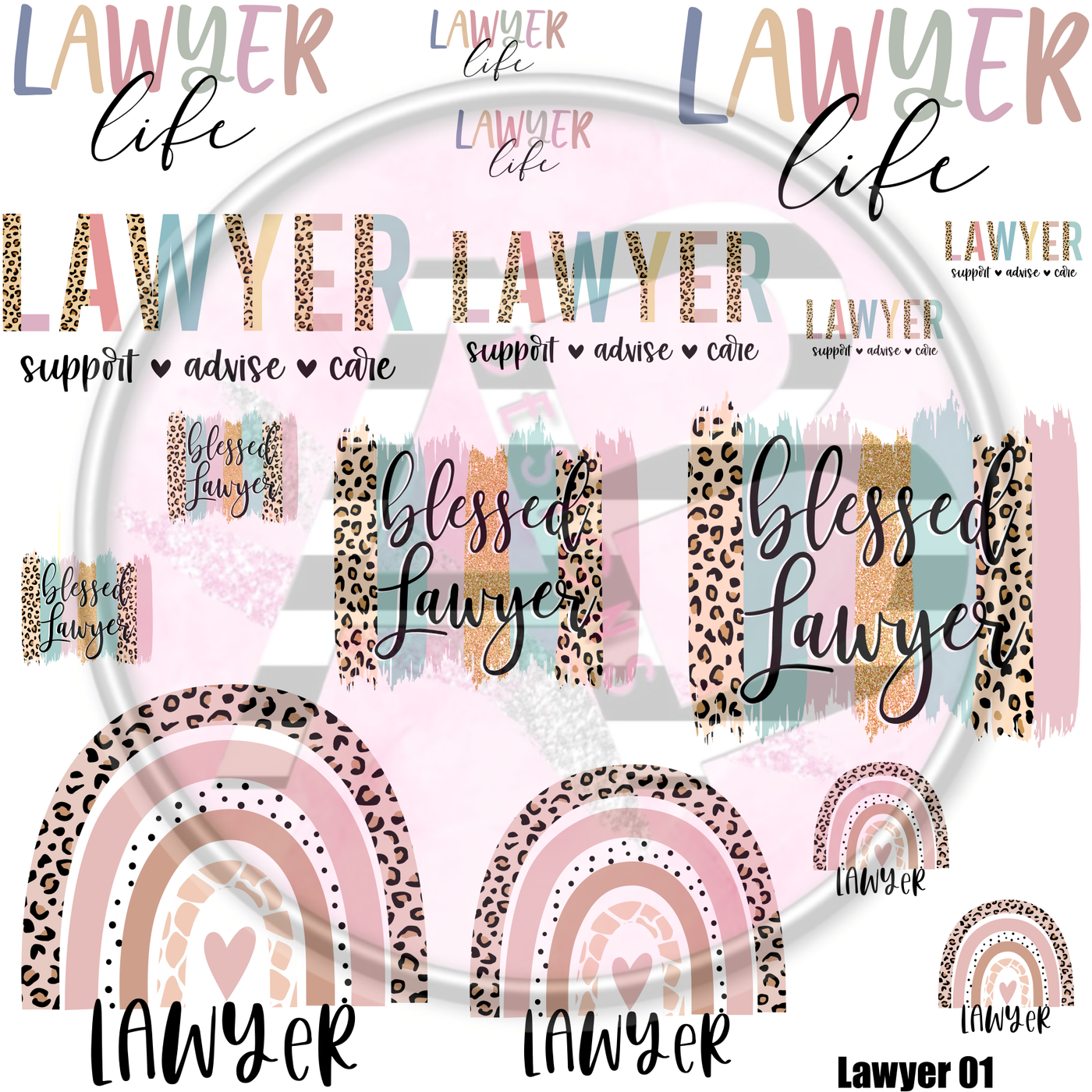 Lawyer 01 12 x 12 Clear Cast Full Sheet