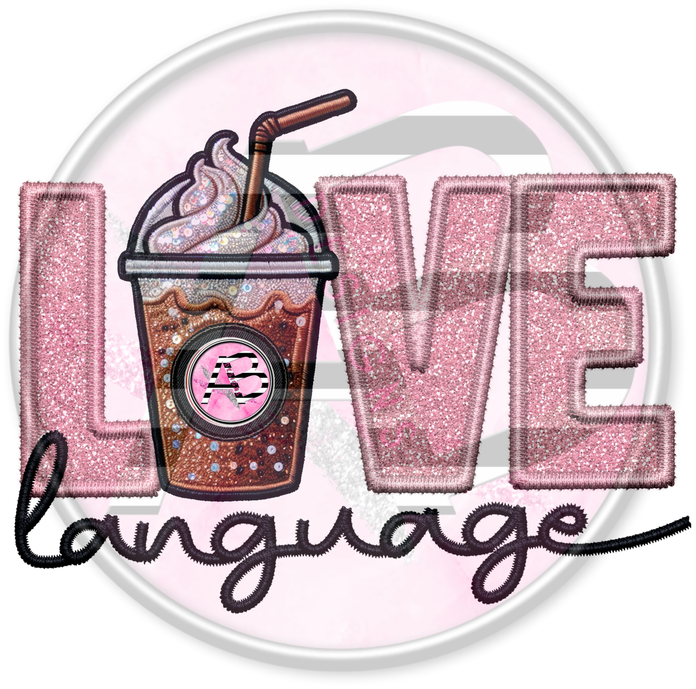 DTF Heat Transfer - Love Language 16 Seven Coffee