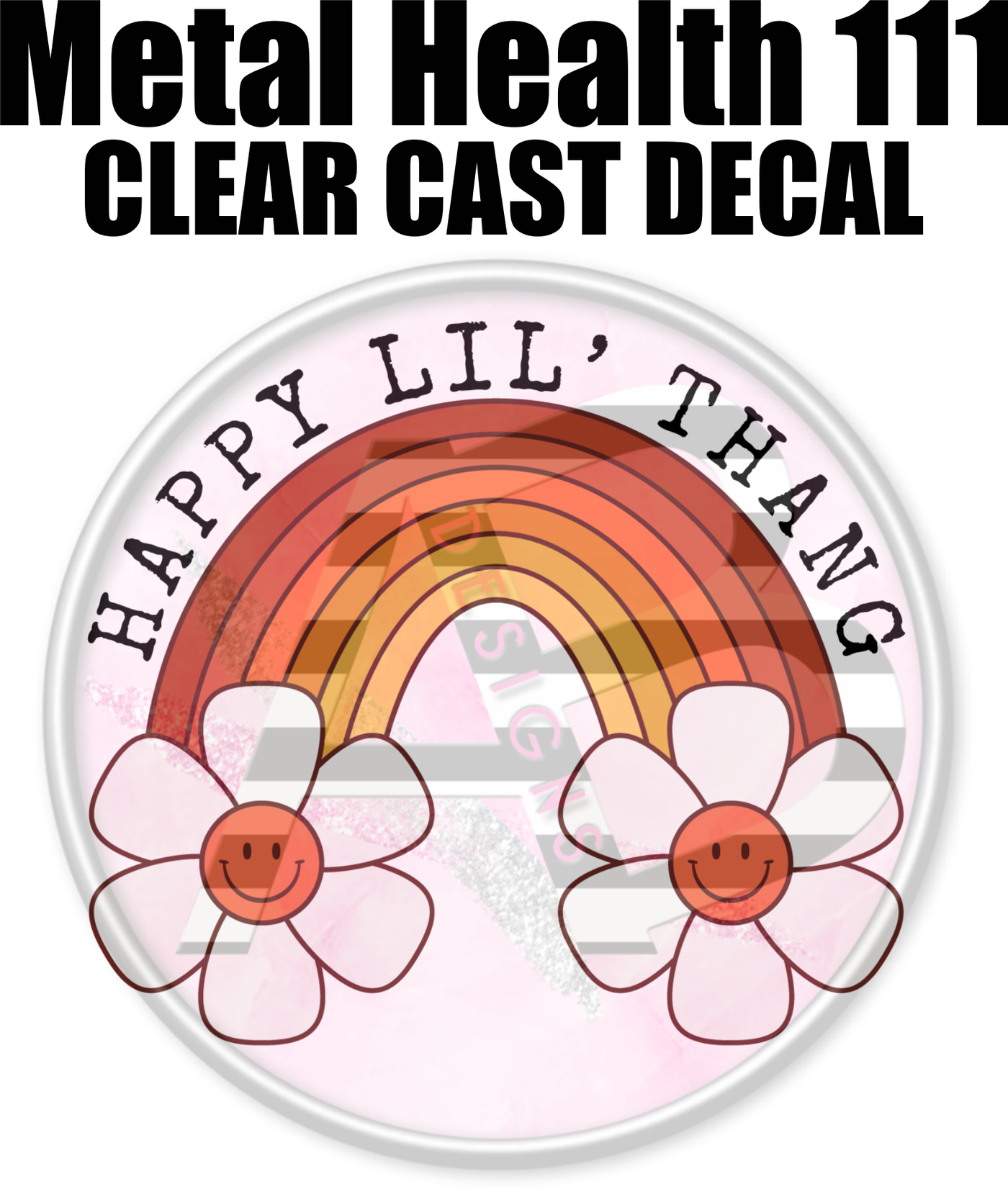 Mental Health 111 - Clear Cast Decal-580