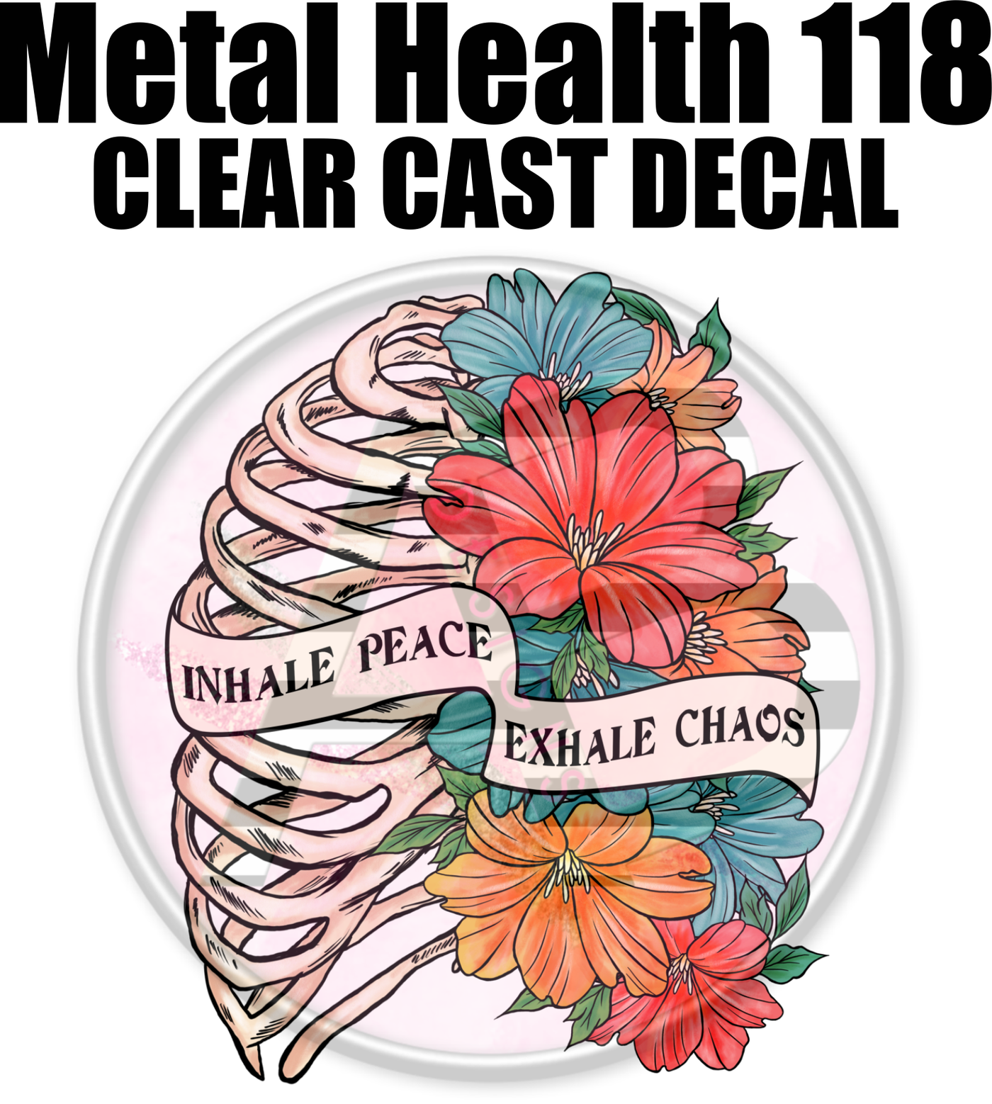 Mental Health 118 - Clear Cast Decal-587