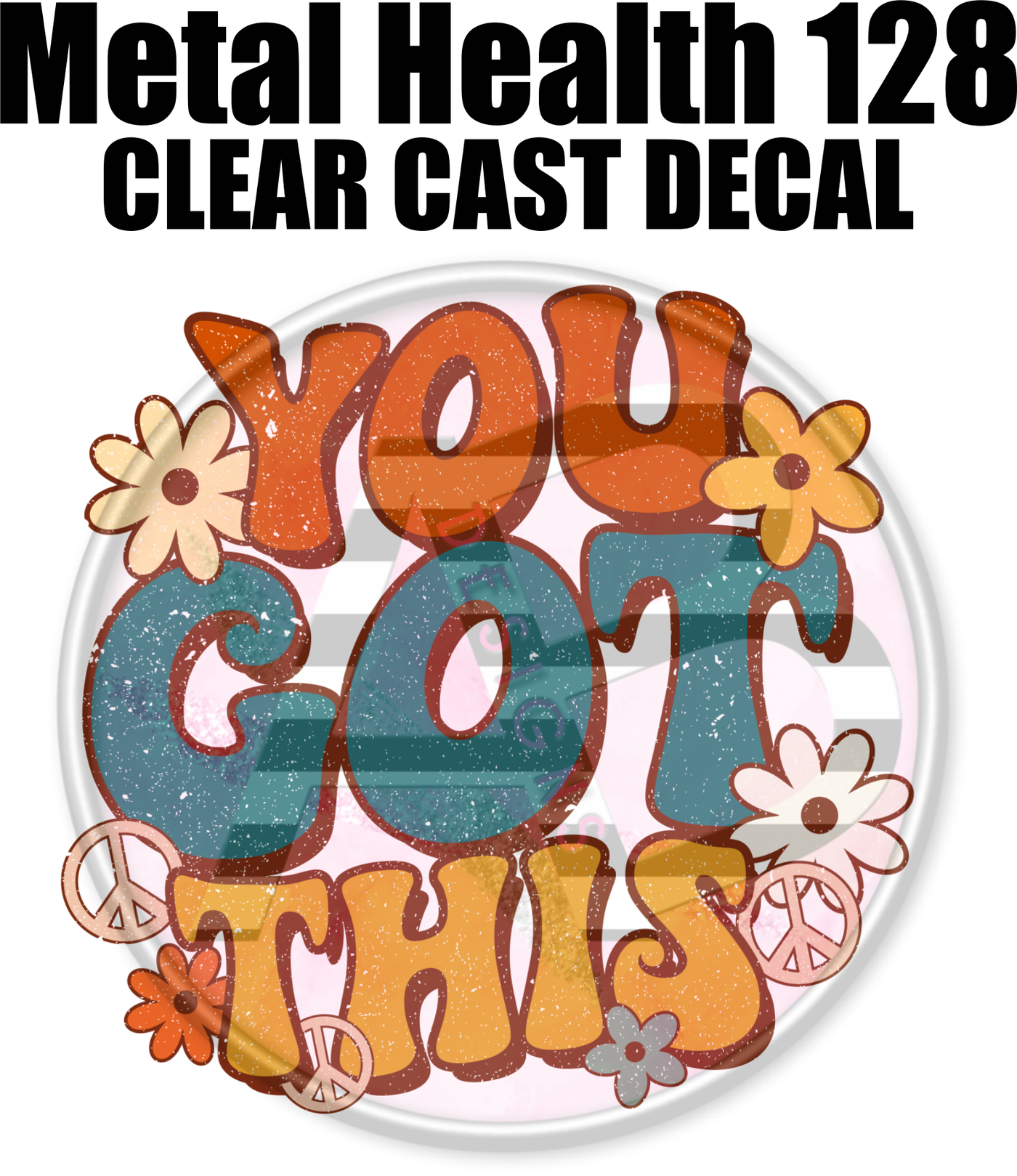 Mental Health 128 - Clear Cast Decal-597