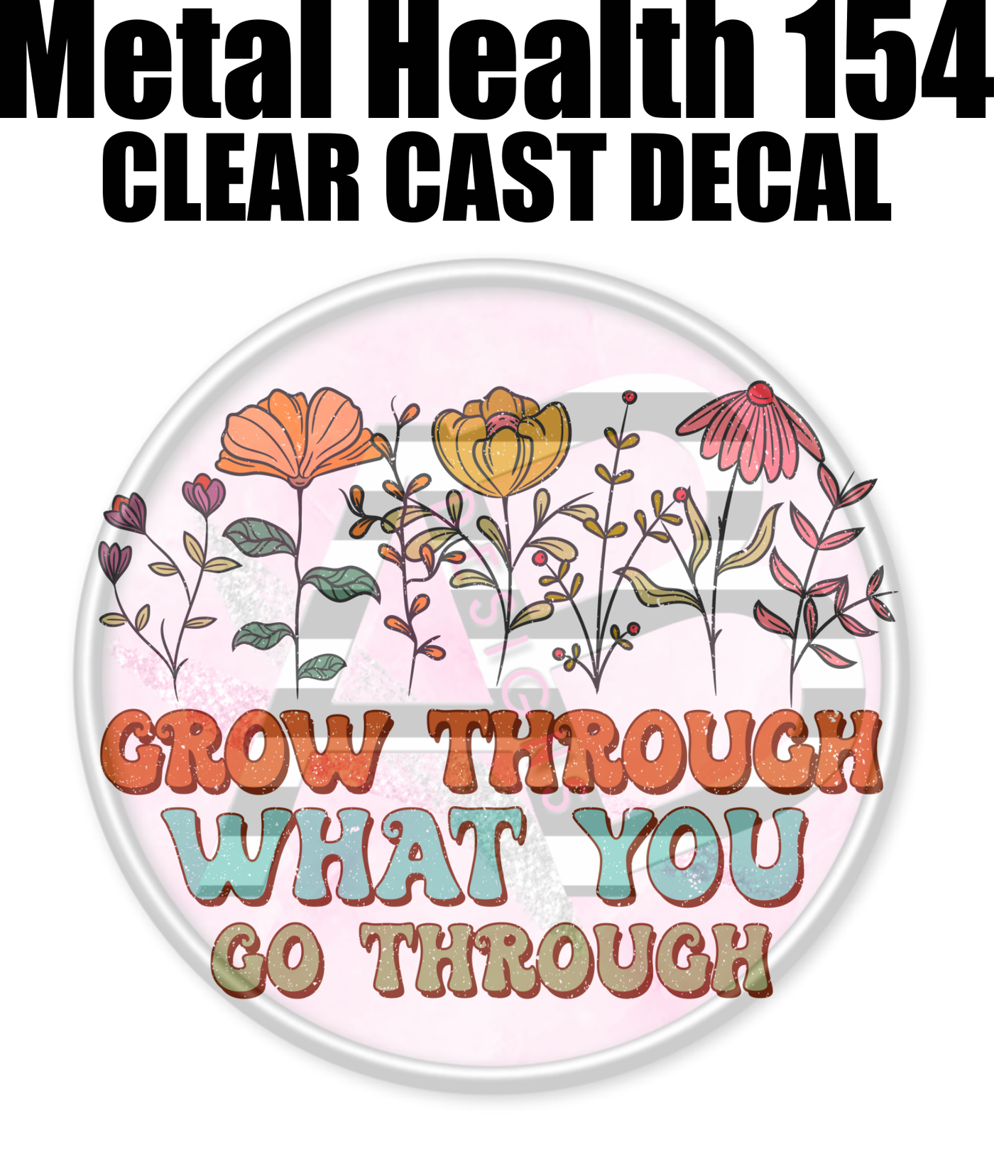 Mental Health 154 - Clear Cast Decal-623