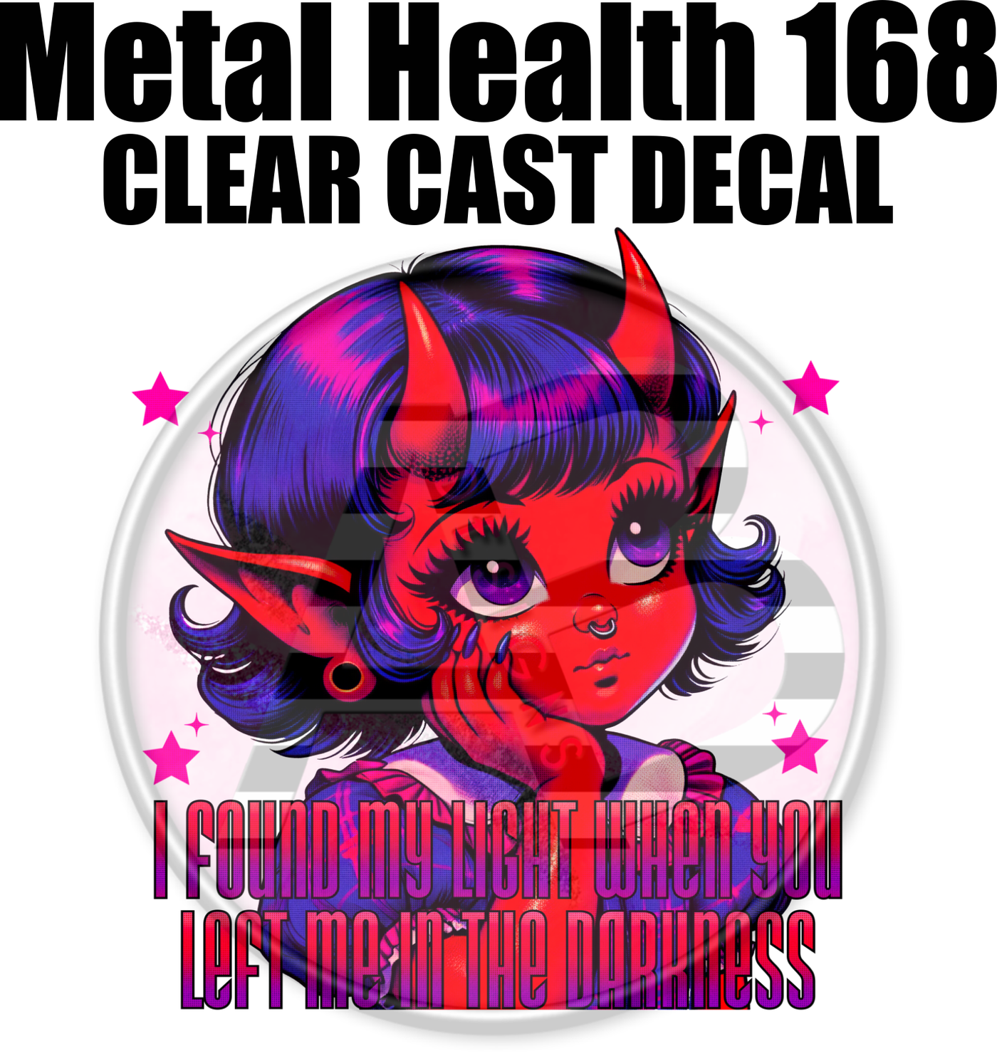 Mental Health 168 - Clear Cast Decal-637