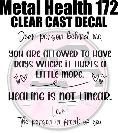 Mental Health 172 - Clear Cast Decal-641