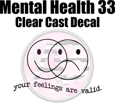 Mental Health 33 - Clear Cast Decal - 326