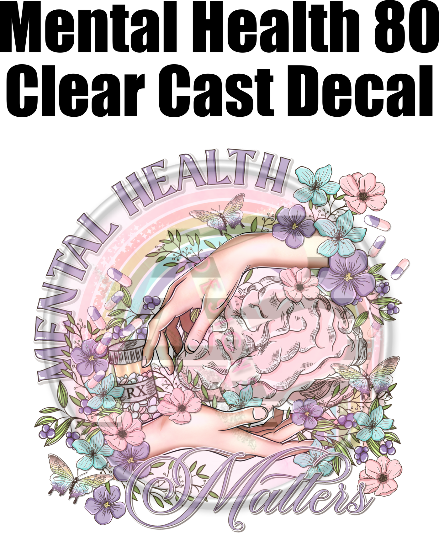 Mental Health 80 - Clear Cast Decal-464