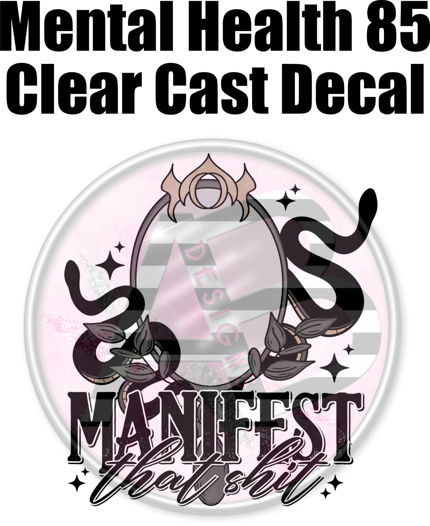 Mental Health 85 - Clear Cast Decal-469