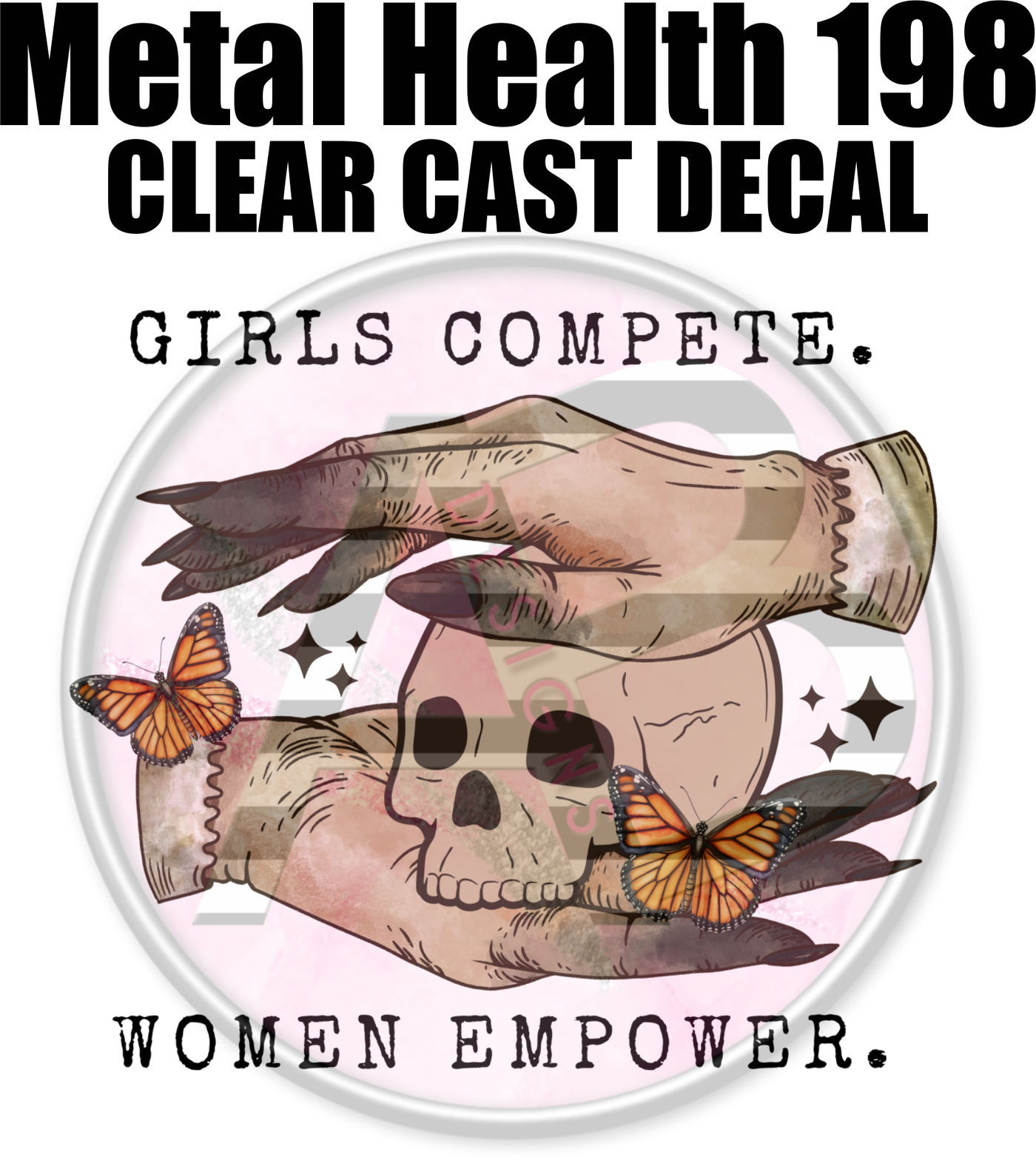 Mental Health 98 - Clear Cast Decal-567