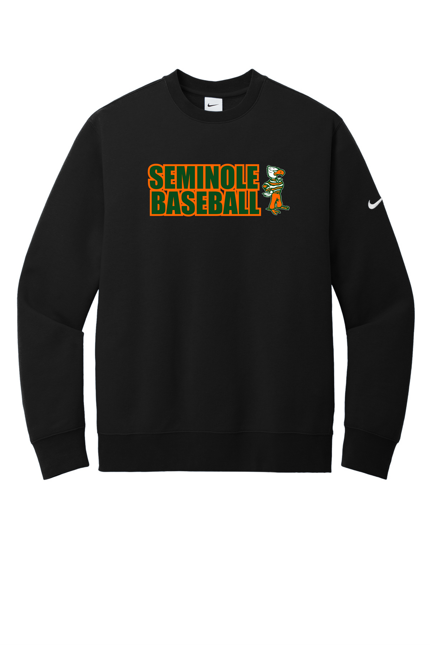 SHS Baseball Hoodie -NKFD9863 Nike Club Fleece Sleeve Swoosh Crew