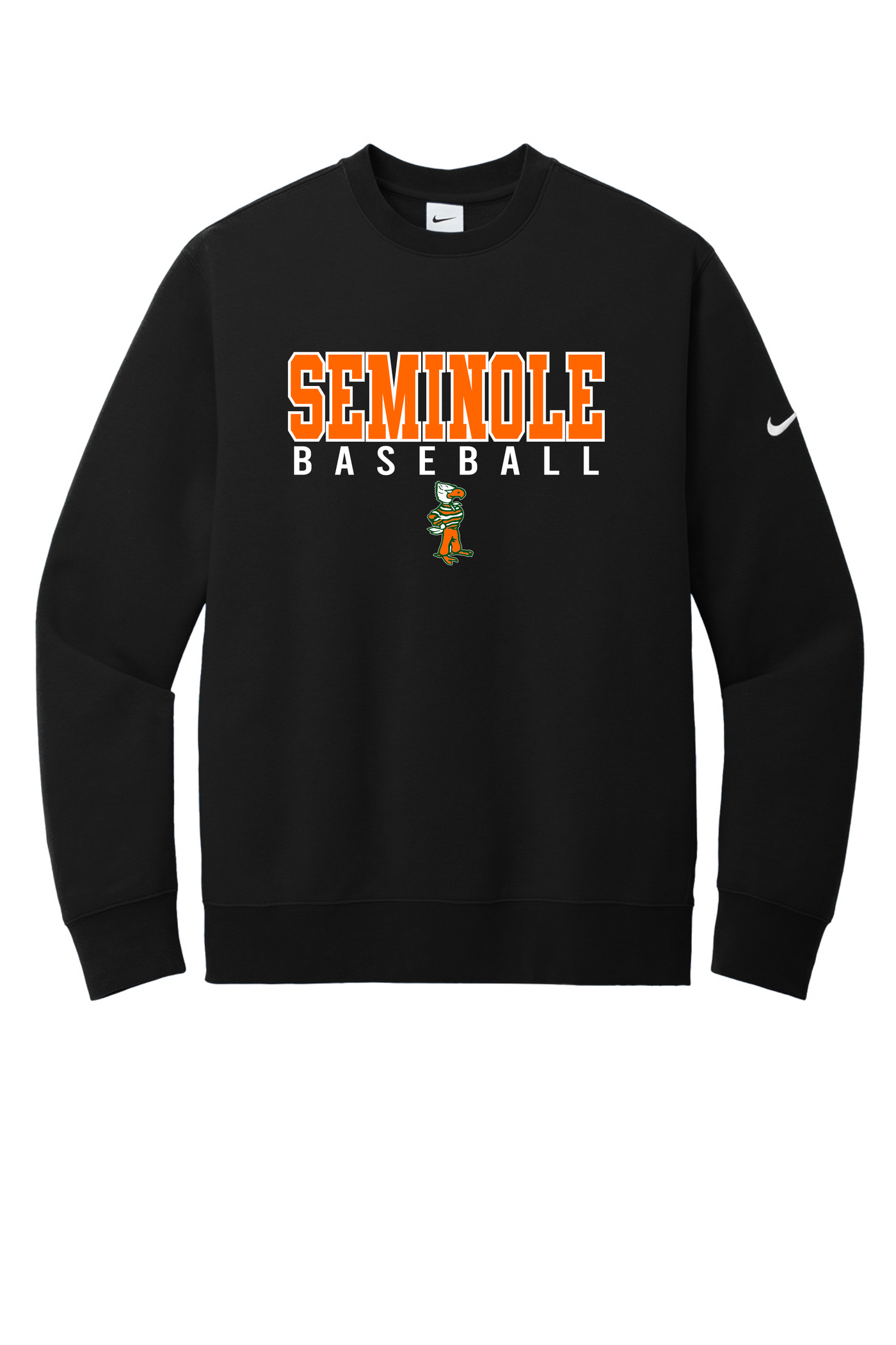 SHS Baseball Hoodie -NKFD9863 Nike Club Fleece Sleeve Swoosh Crew