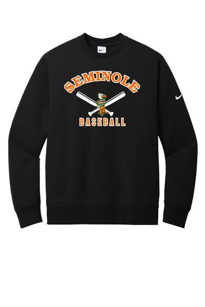 SHS Baseball Hoodie -NKFD9863 Nike Club Fleece Sleeve Swoosh Crew