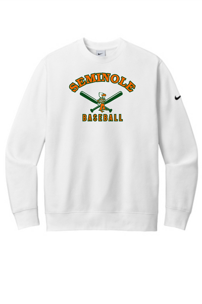 SHS Baseball Hoodie -NKFD9863 Nike Club Fleece Sleeve Swoosh Crew