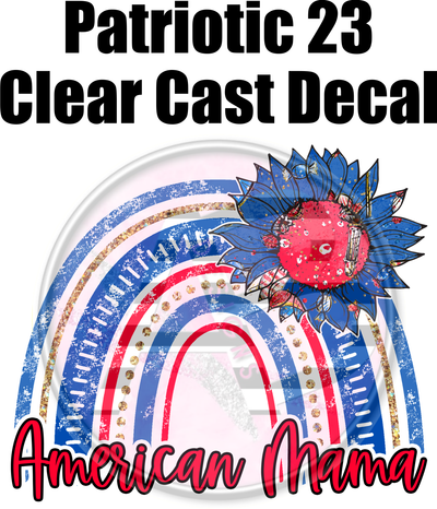 Patriotic 23 - Clear Cast Decal - 12