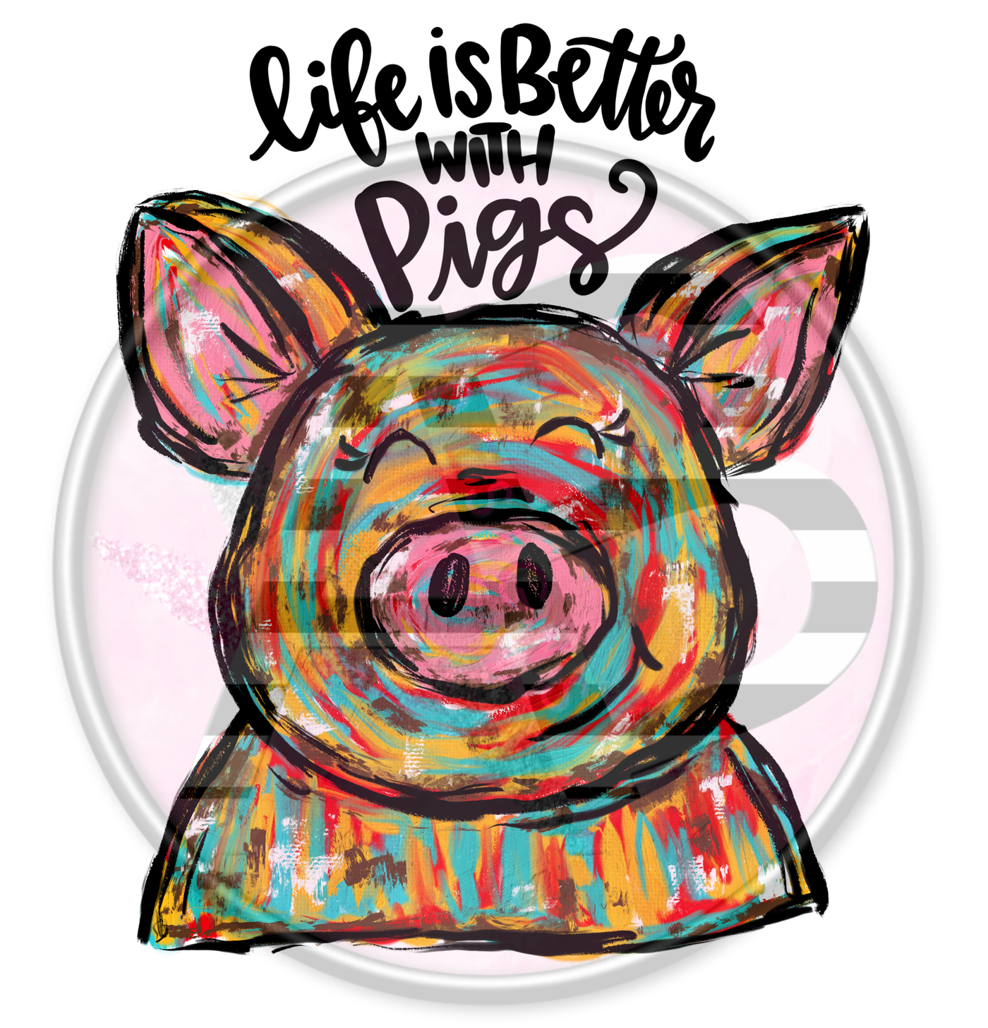 DTF Heat Transfer - Pig 05