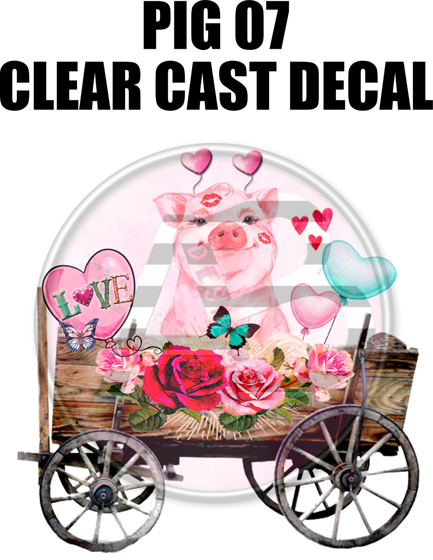 Pig 07 - Clear Cast Decal-429