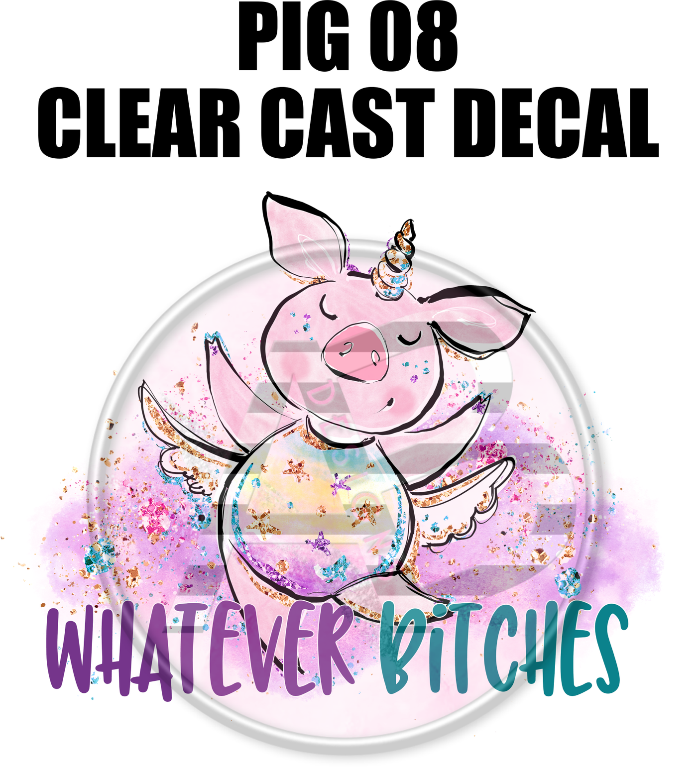 Pig 08 - Clear Cast Decal-430