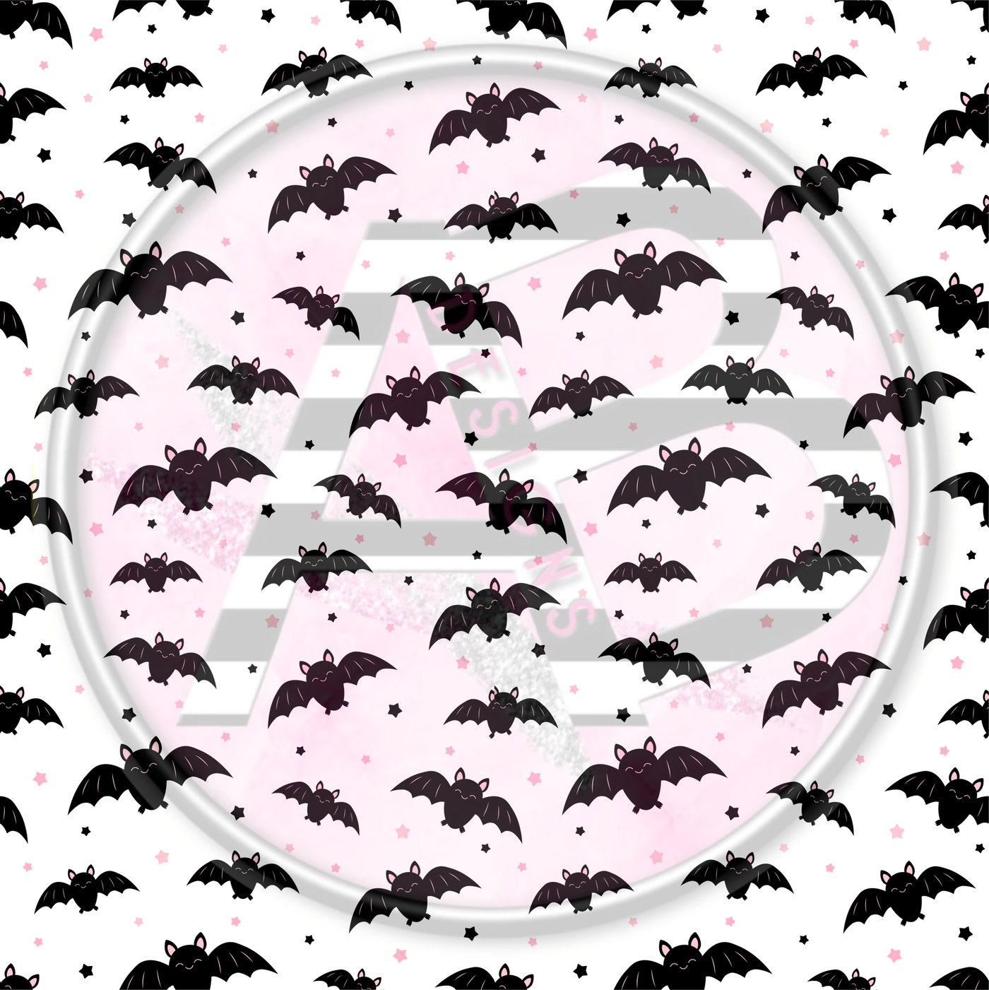 Adhesive Patterned Vinyl - Pink Halloween 07