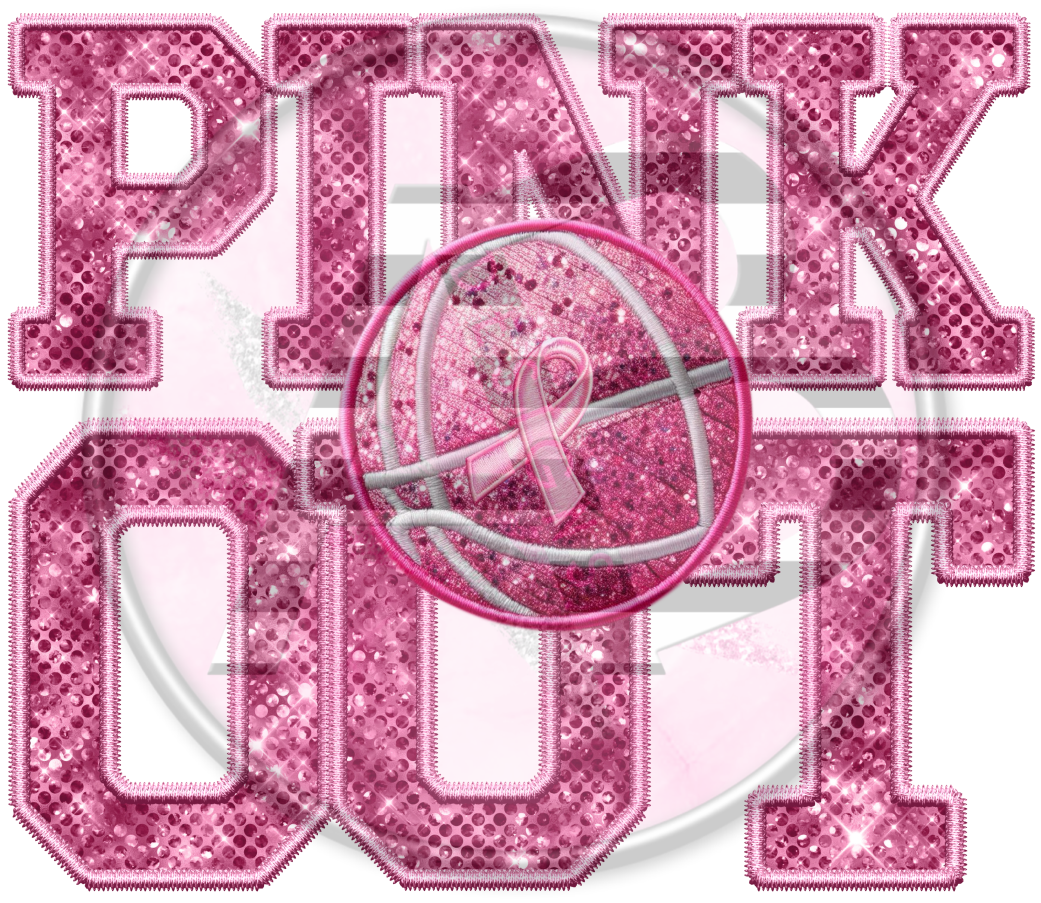 DTF Heat Transfer - Pink Out Basketball