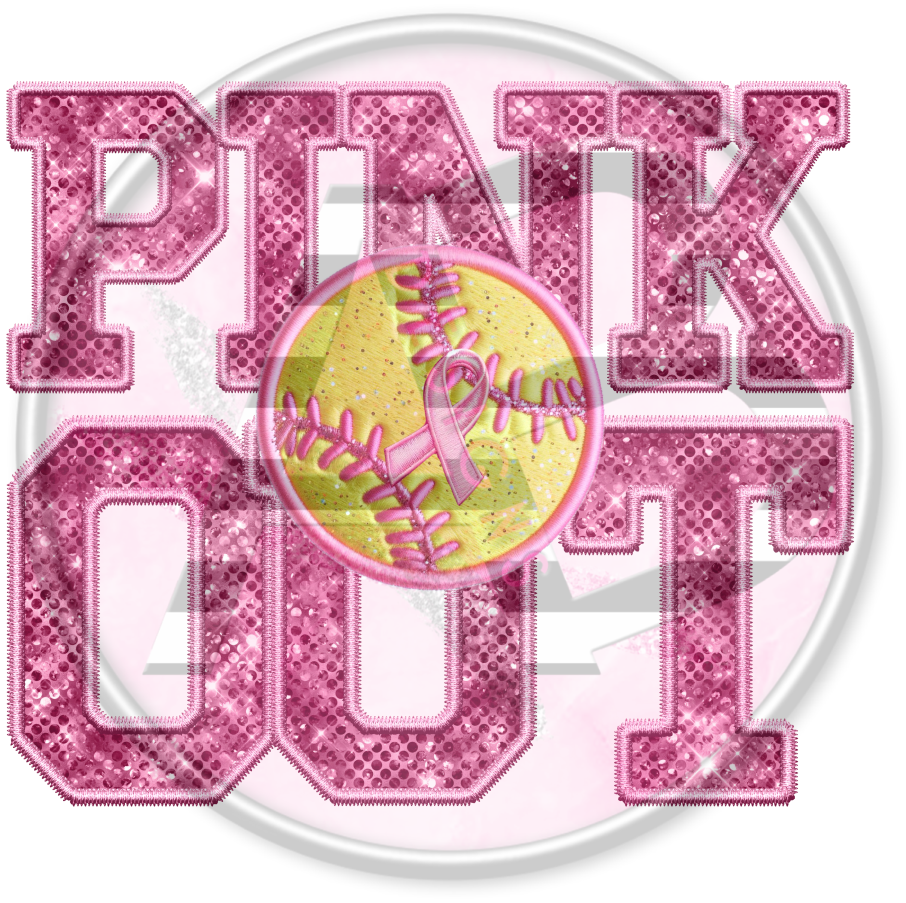 DTF Heat Transfer - Pink Out Softball