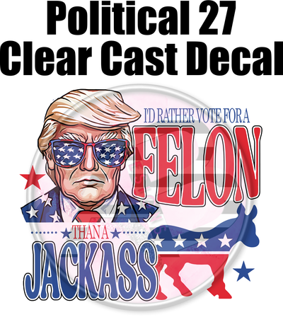 Political 27 - Clear Cast Decal-684