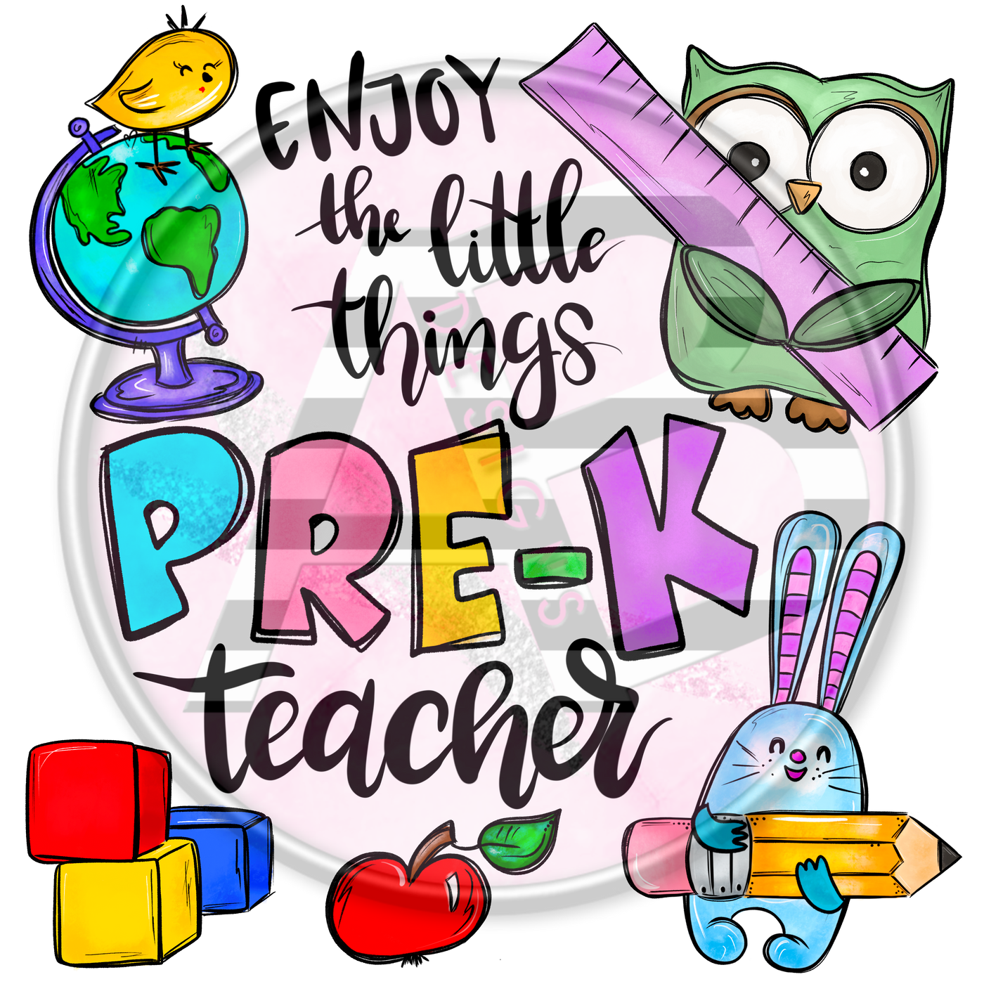 DTF Heat Transfer - Pre-K Teacher 01