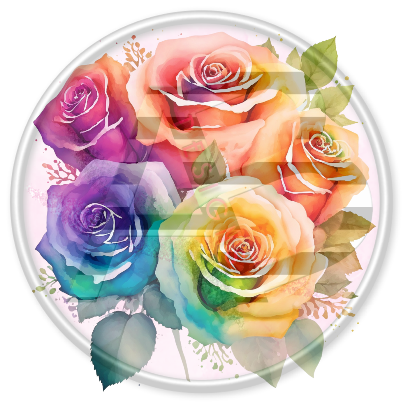 DTF Heat Transfer - Rainbow Roses 11