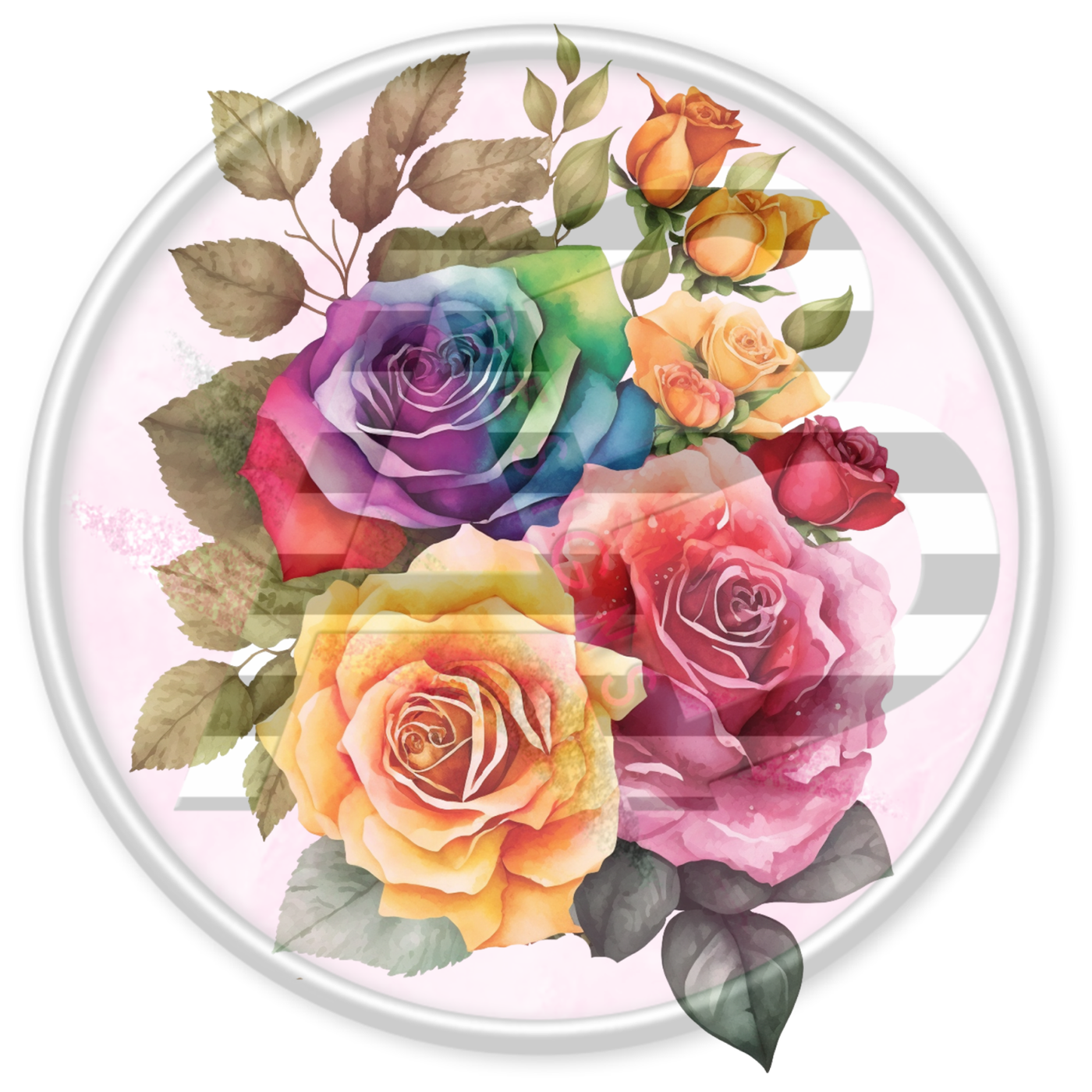 DTF Heat Transfer - Rainbow Roses 12