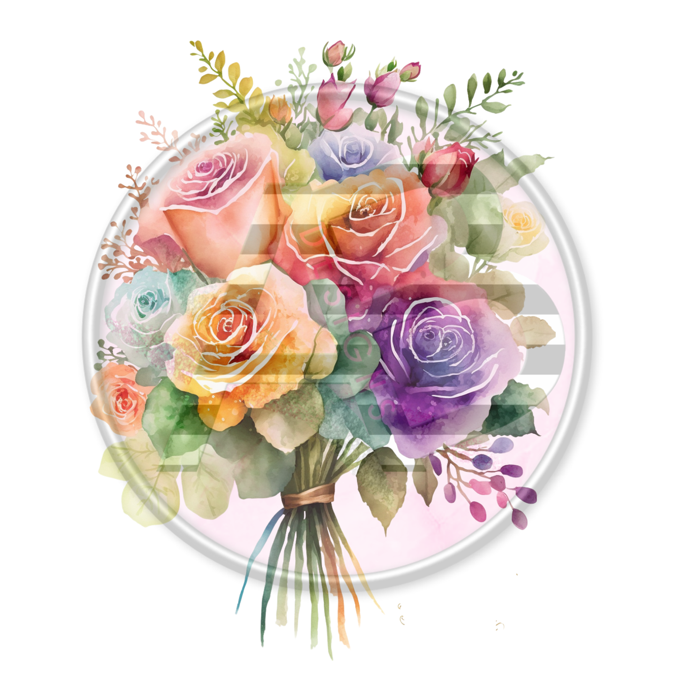 DTF Heat Transfer - Rainbow Roses 13