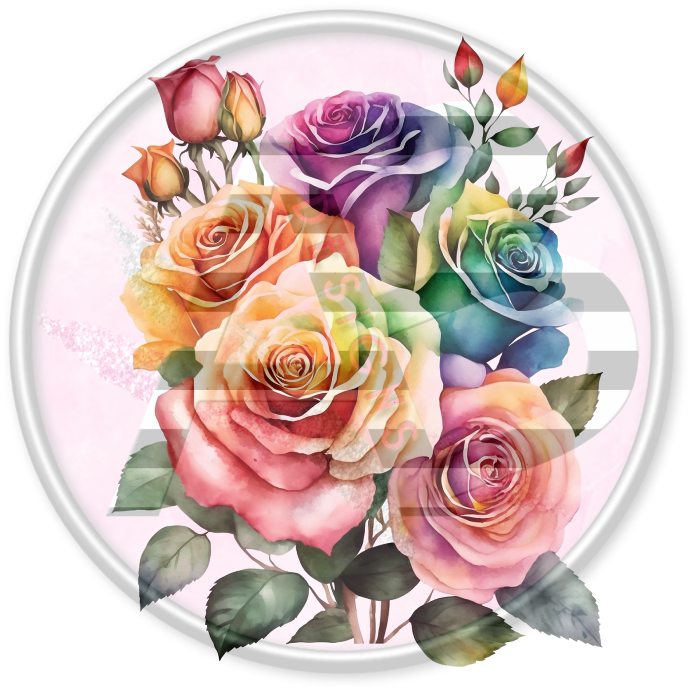 DTF Heat Transfer - Rainbow Roses 14