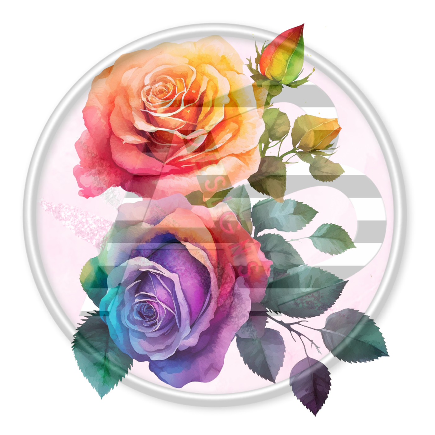 DTF Heat Transfer - Rainbow Roses 17